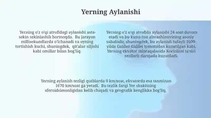 Yer sayyorasining harakati 4