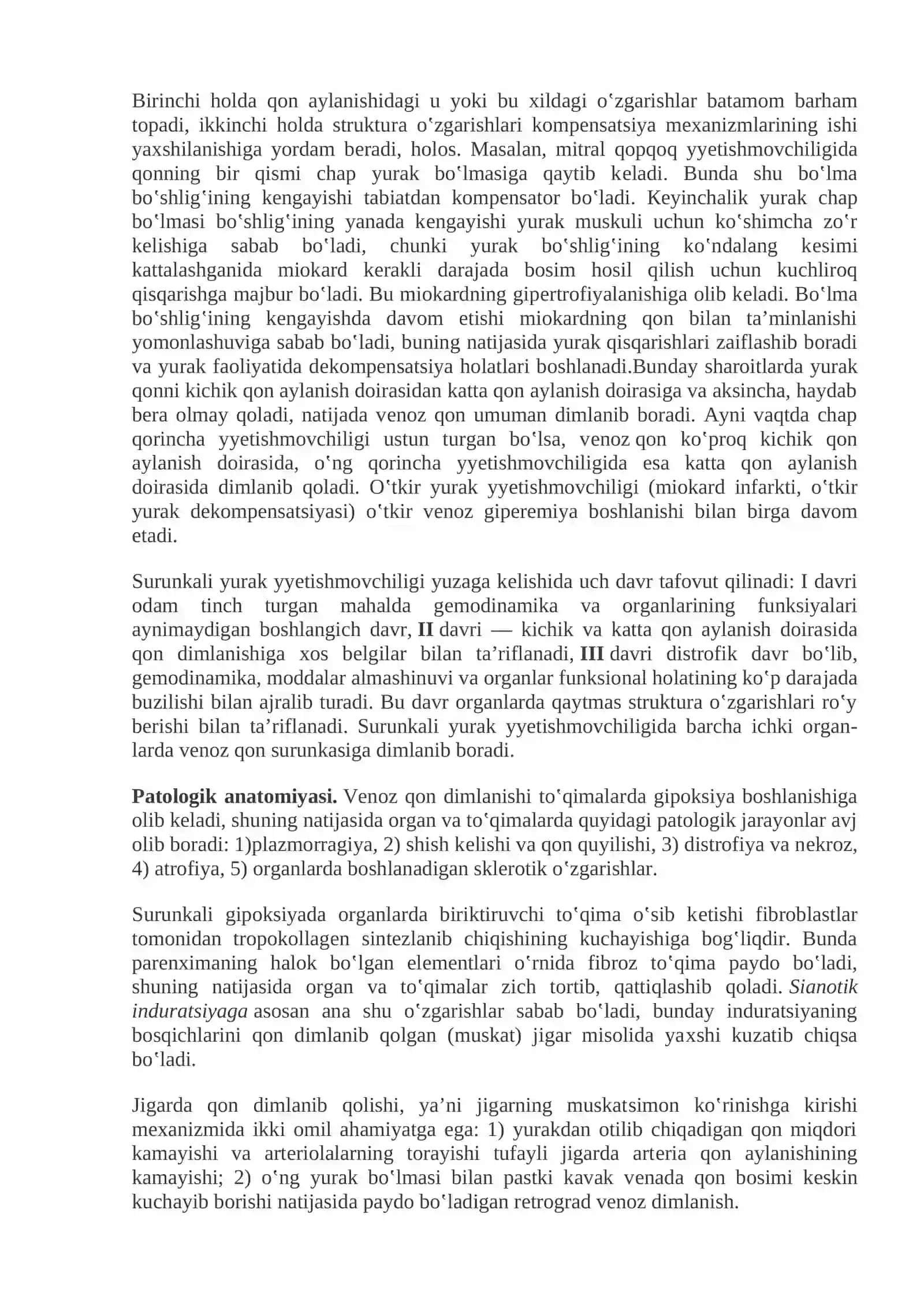 Mavzu 4:Gemodinamikani buzilishlari, torombemboliya va shok. Shish. Giperemiya va dimlanish. Qon ketish. Gemostaz va tromboz. Koagulyasiya ketma-ketligi.Tromboz.Dissemenirlashgan tomir ichidagi qon ivishi. Emboliya. Infarkt. Shok 4