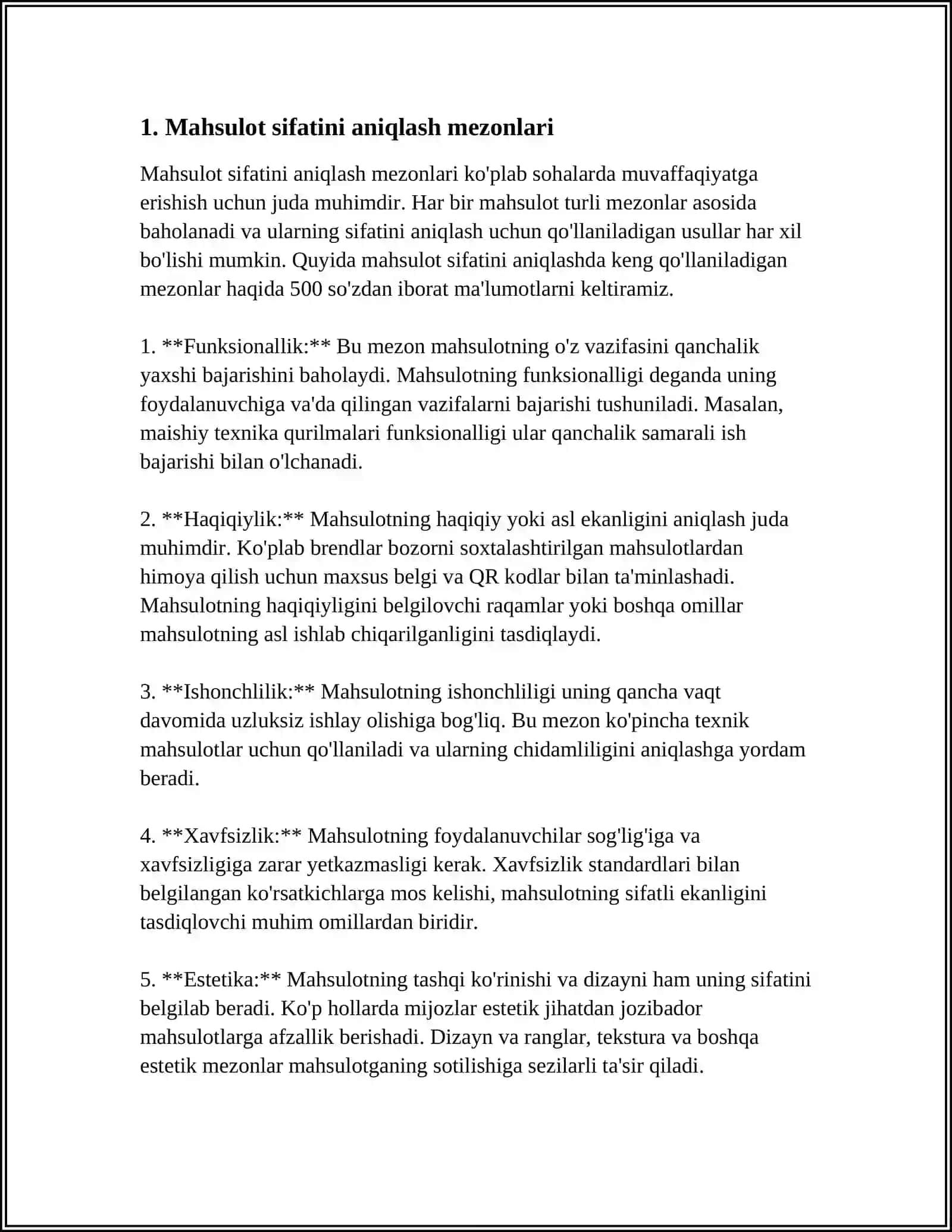 MAHSULOT SIFATI VA MAHSULOT CHIQISHINI TEXNOLOGIK SXEMA TANLASH 4