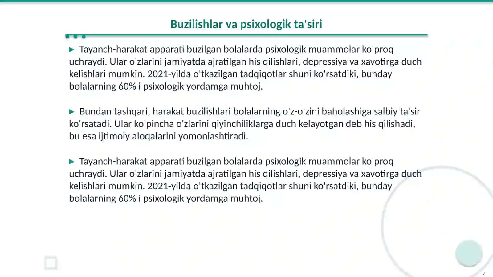 Tayanch-harakat apparati buzilgan bolalar psixologiyasi 4
