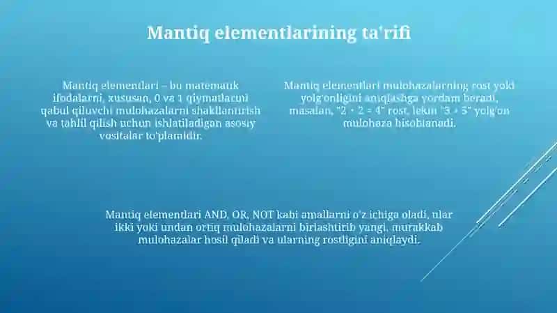 Matematikada mantiq elementlari va tushunchasi 4