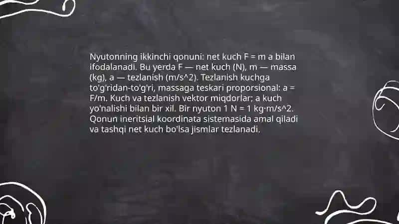 Nyuton qonunlari 4