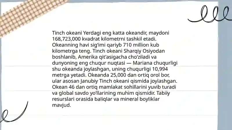 Dunyo okeanlari va ularning tarkibiy qisimlari 4