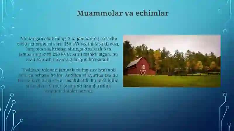 Turli zonalardagi jamoalardan xo'jalikda foydalanish 4