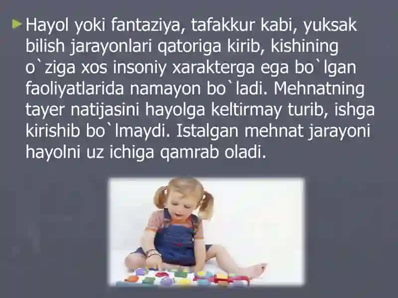Xayol jarayonlari va xayol turlari 4