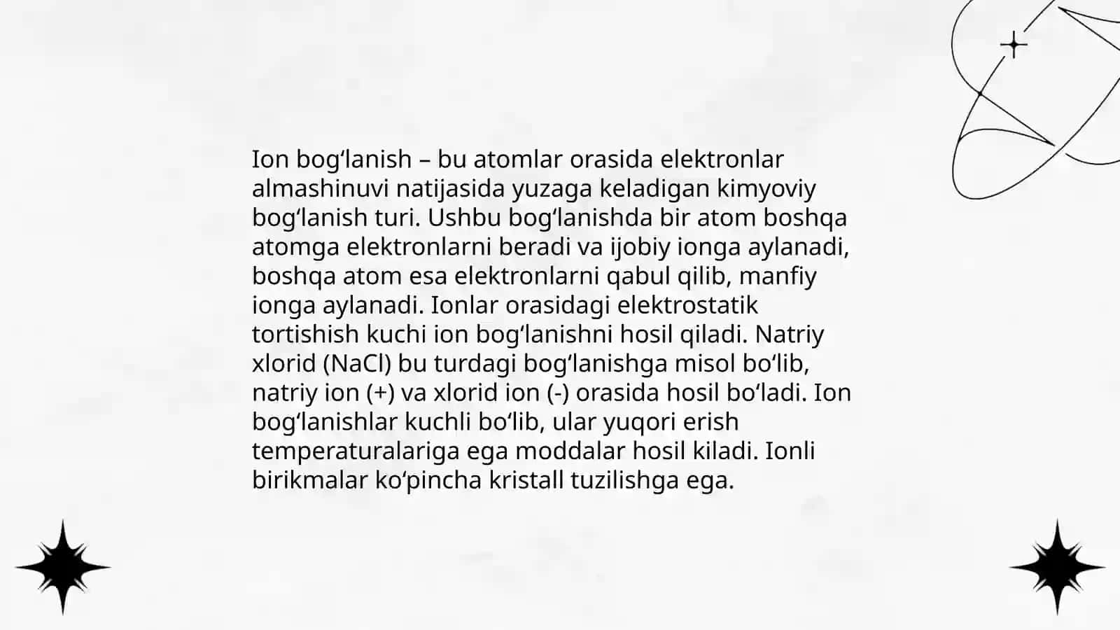 Kimyoviy boĝning xossalari 4