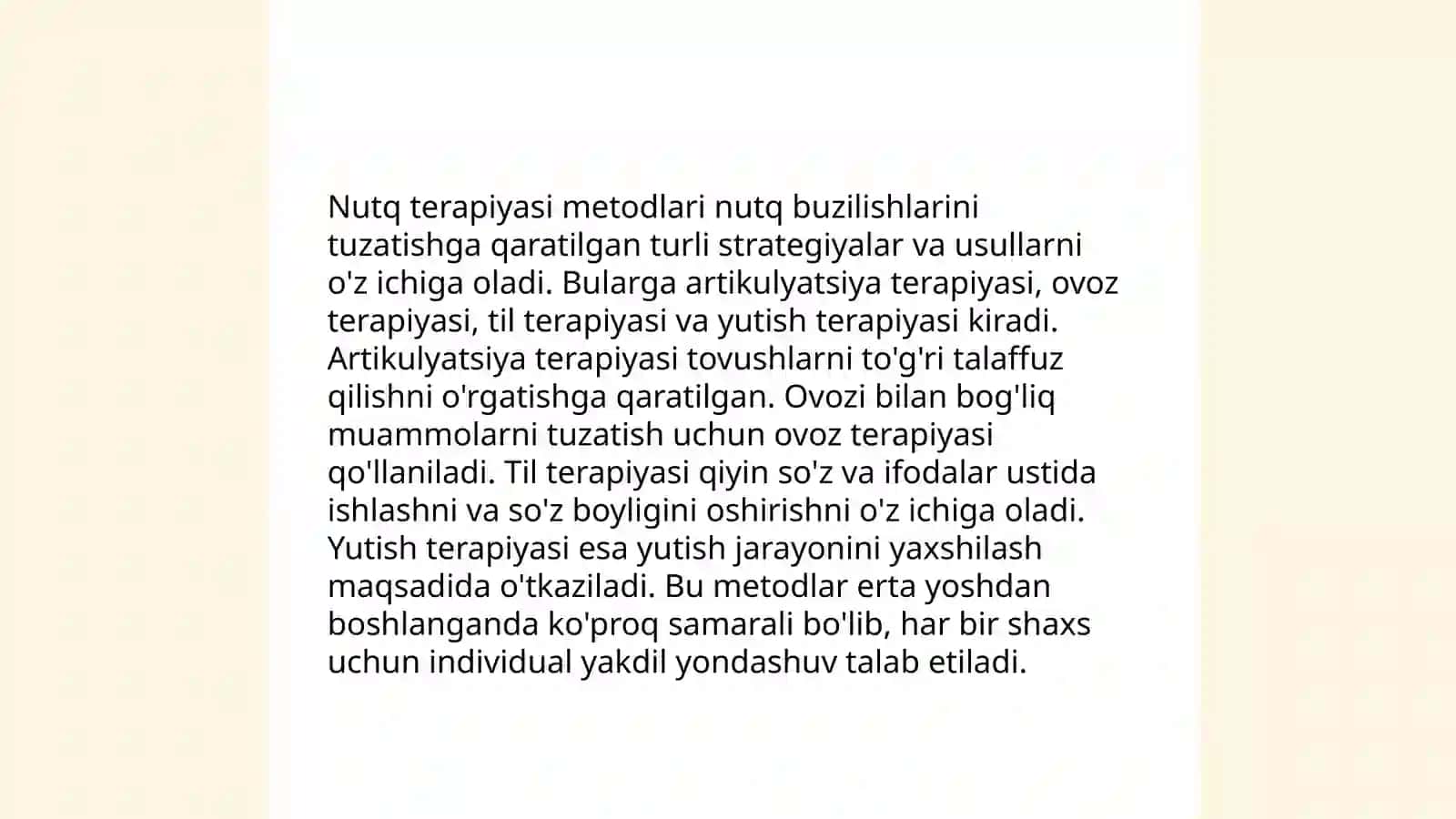 Og'ir nutq nuqsoniga ega bo'lgan bolalarning kompleks reabilitatsiya qilishning asosiya yo'nalishlari 4