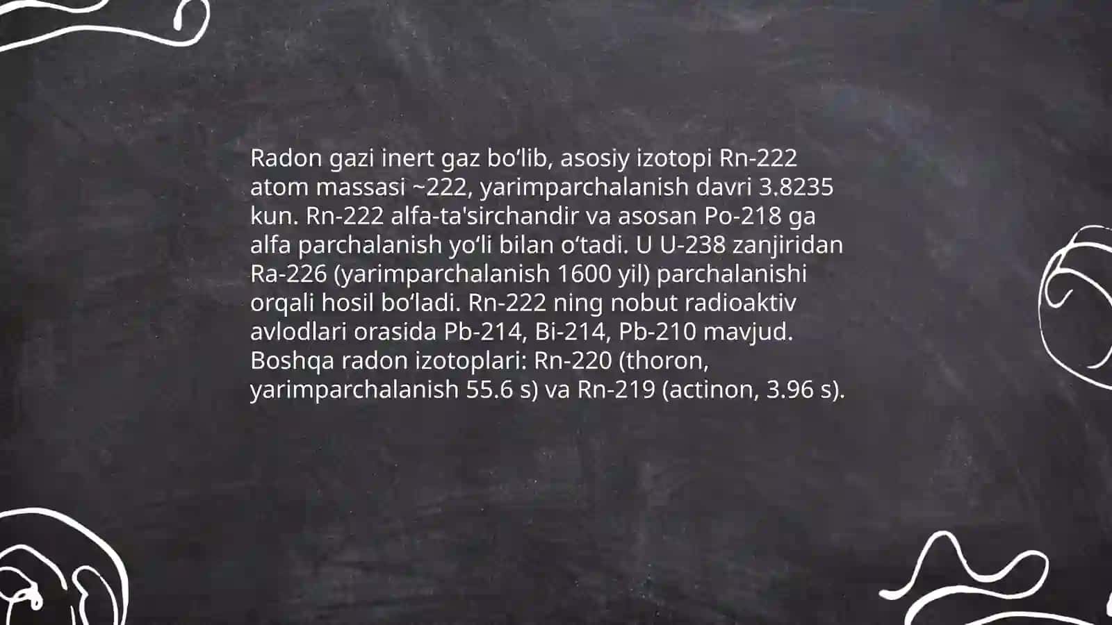 Radon gazining radioaktivligi va ekologik xavfi 4