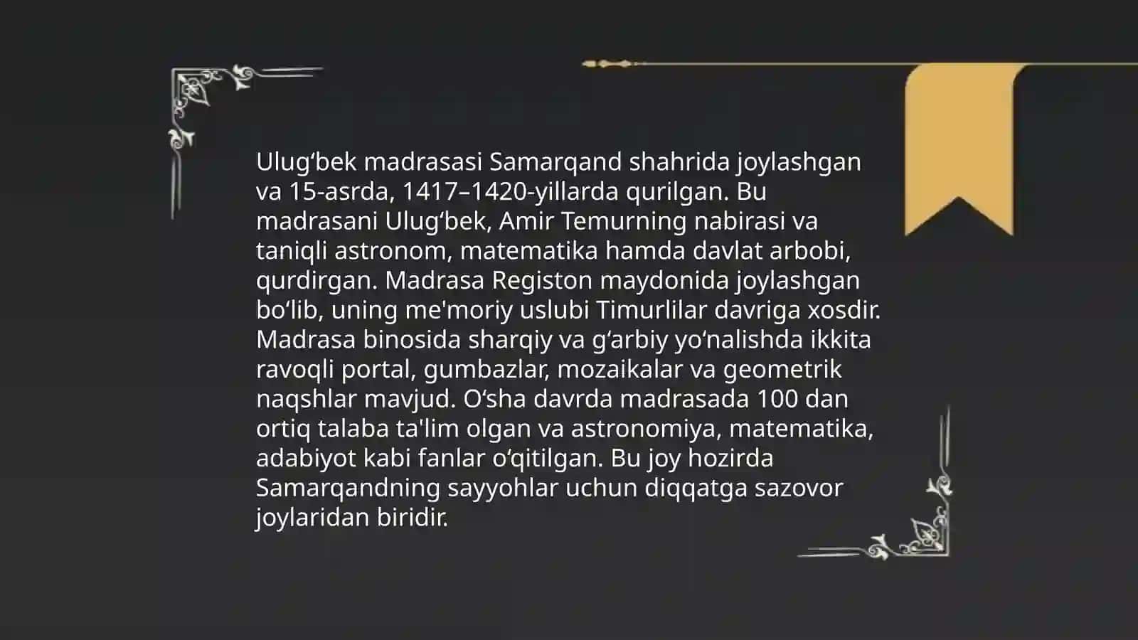 Samarqanddagi Registon maydoni haqida 4