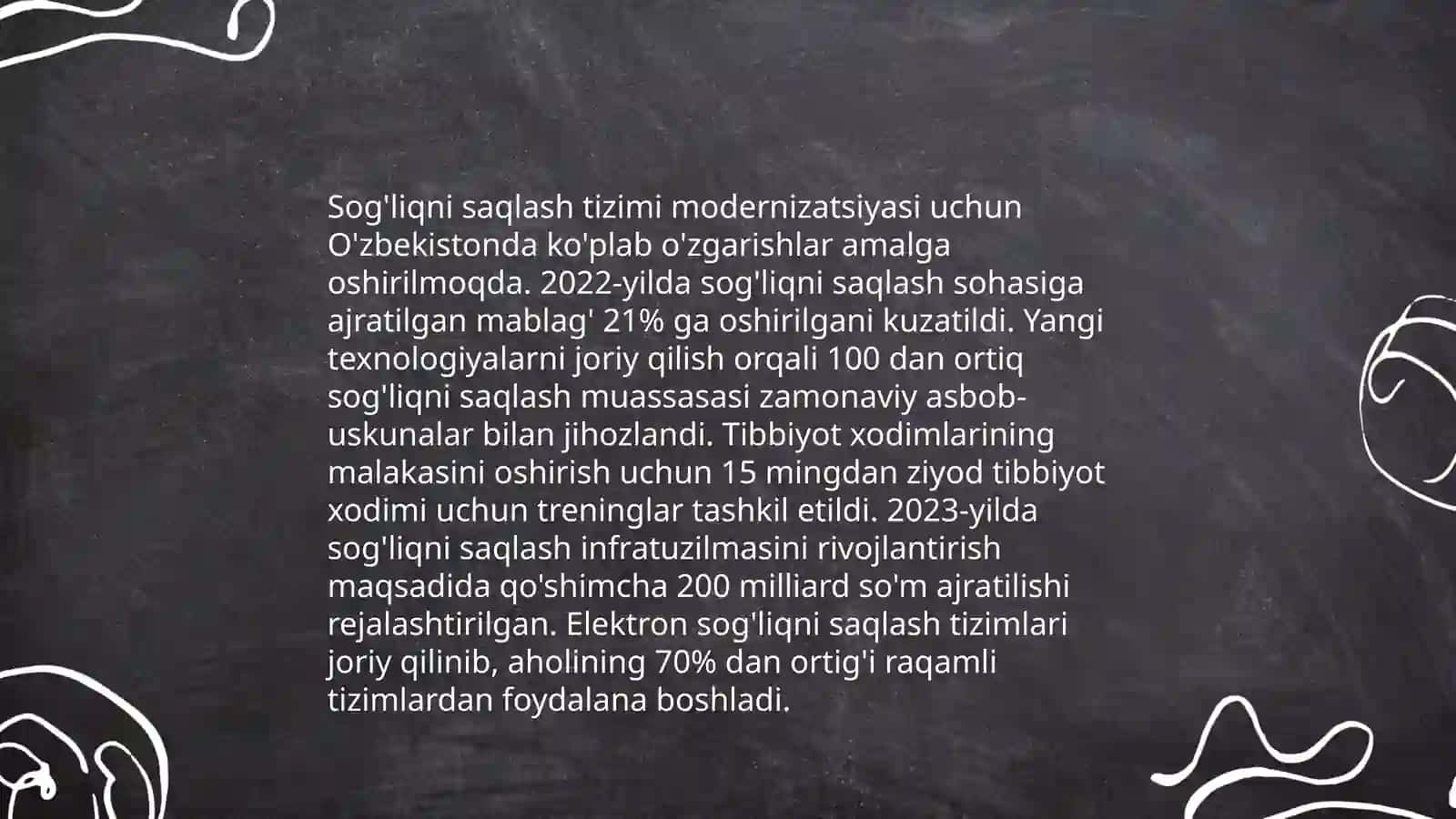 O'zbekiston Respublikasidagi ijtimoiy sohadagi islohotlar 4