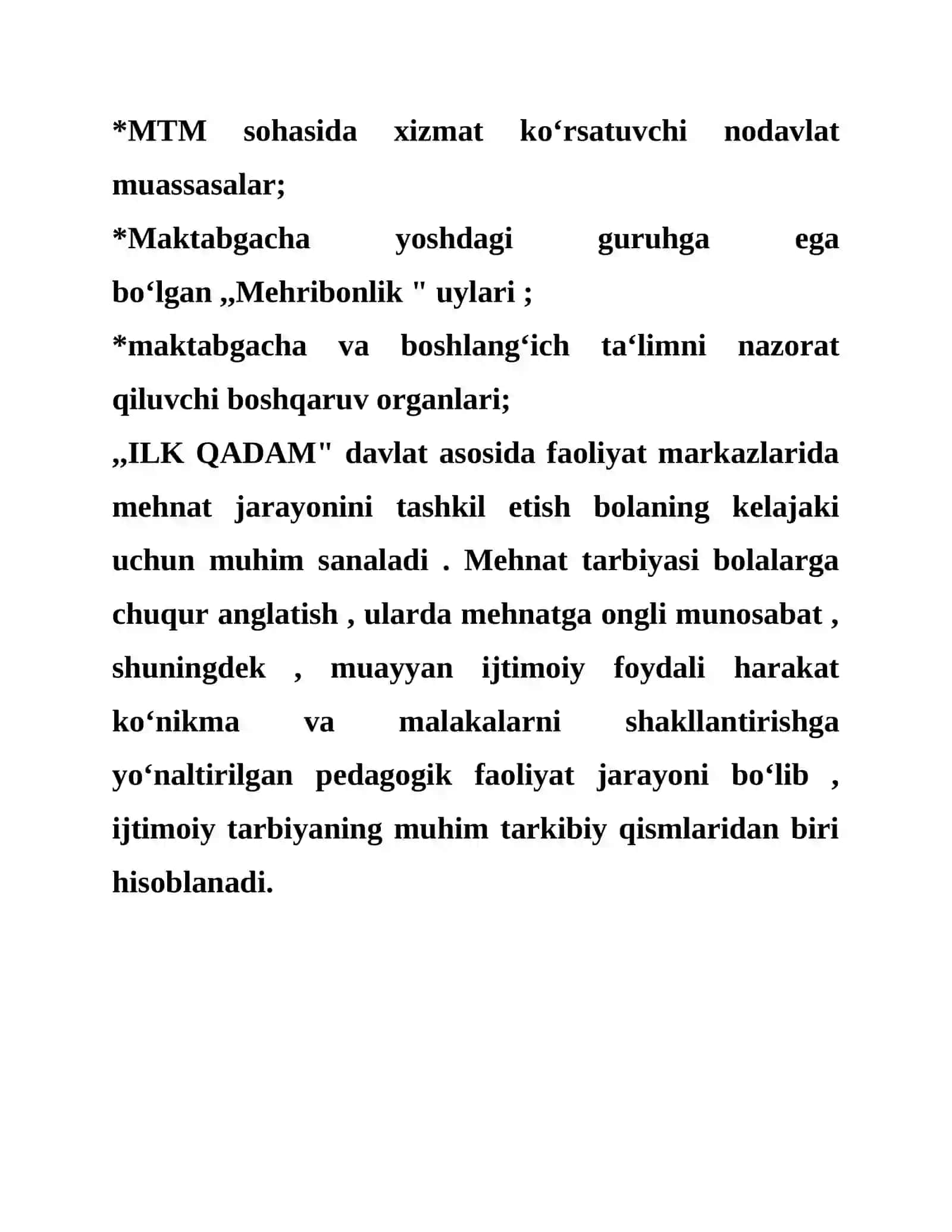 "Ilk qadam" davlat dasturi asosida faoliyat markazlarida maktabgacha yoshdagi bolalar mehnatini tashkil qilish 4
