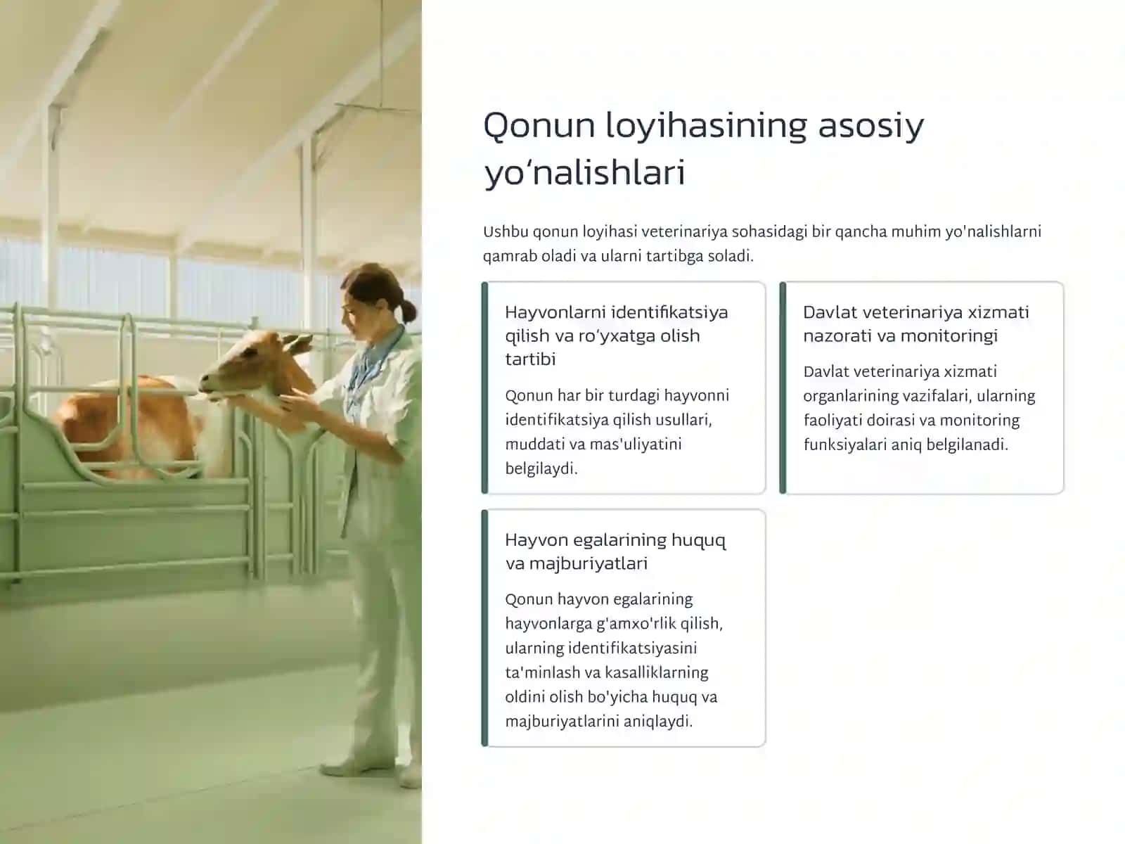 O'zbekiston Respublikasining "Veterinariya to'g'risidagi" Qonuni bilan tanishish 4