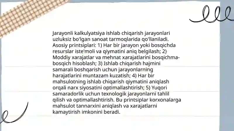 Jarayonli kalkulyatsiyaning mazmuni va mohiyati 4