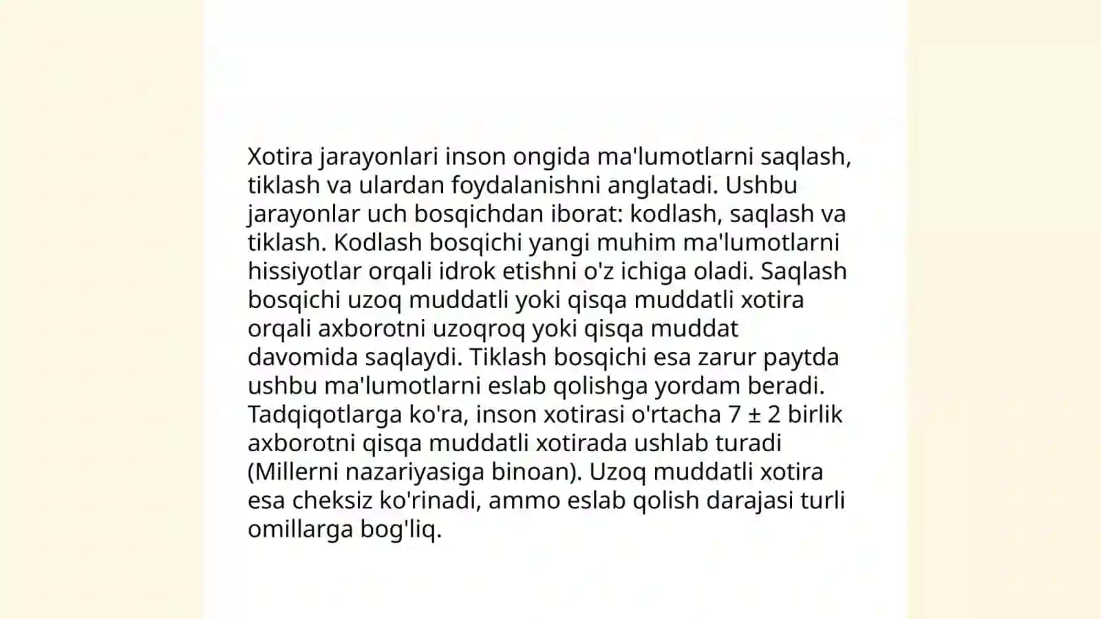 Xotira va uning turlari 4