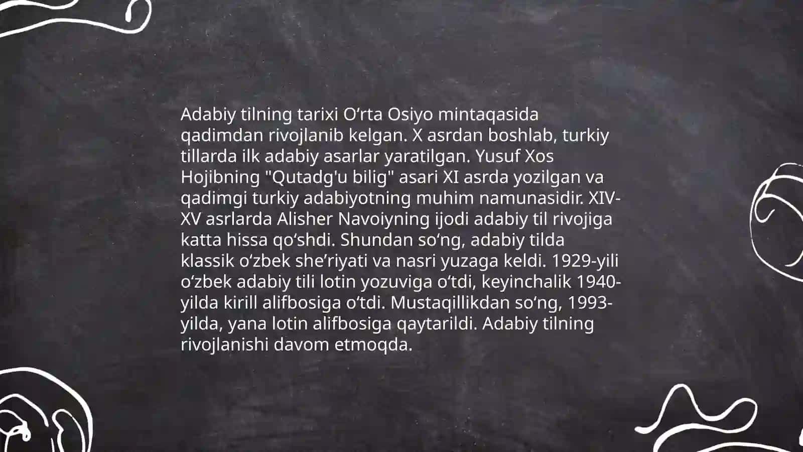 Adabiy tilning tarixi 4