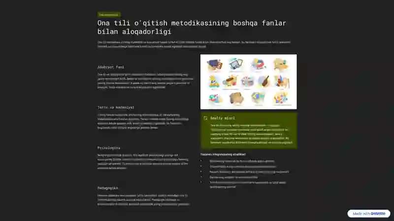 Ona tili o'qitish metodikasi: Pedagogik sikldagi mustaqil fan 4