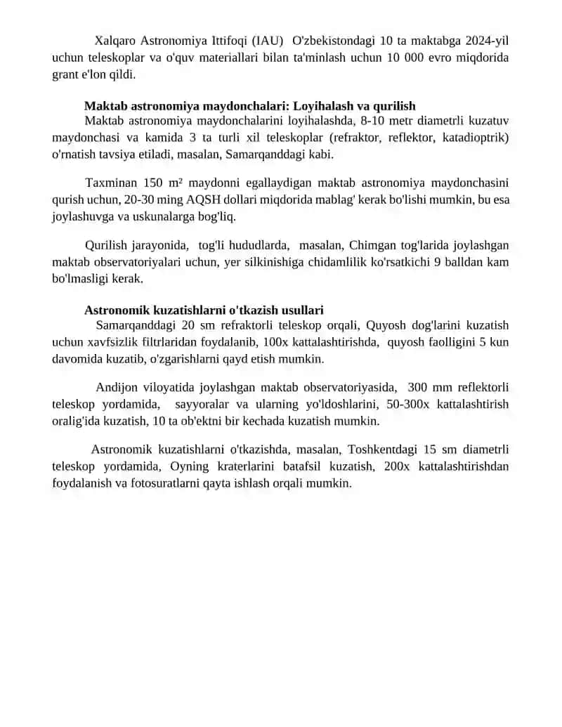 Maktab teleskoplari 4
