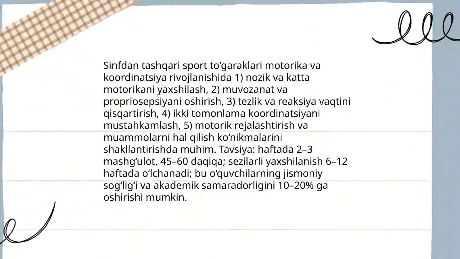 Sinfdan tashqari sport tògaraklarning jismoniy tarbiyadagi ahamiyati 4