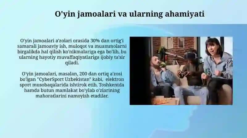 Kompyuter oʻyinlari - ijtimoiy faoliyat sifatida 4