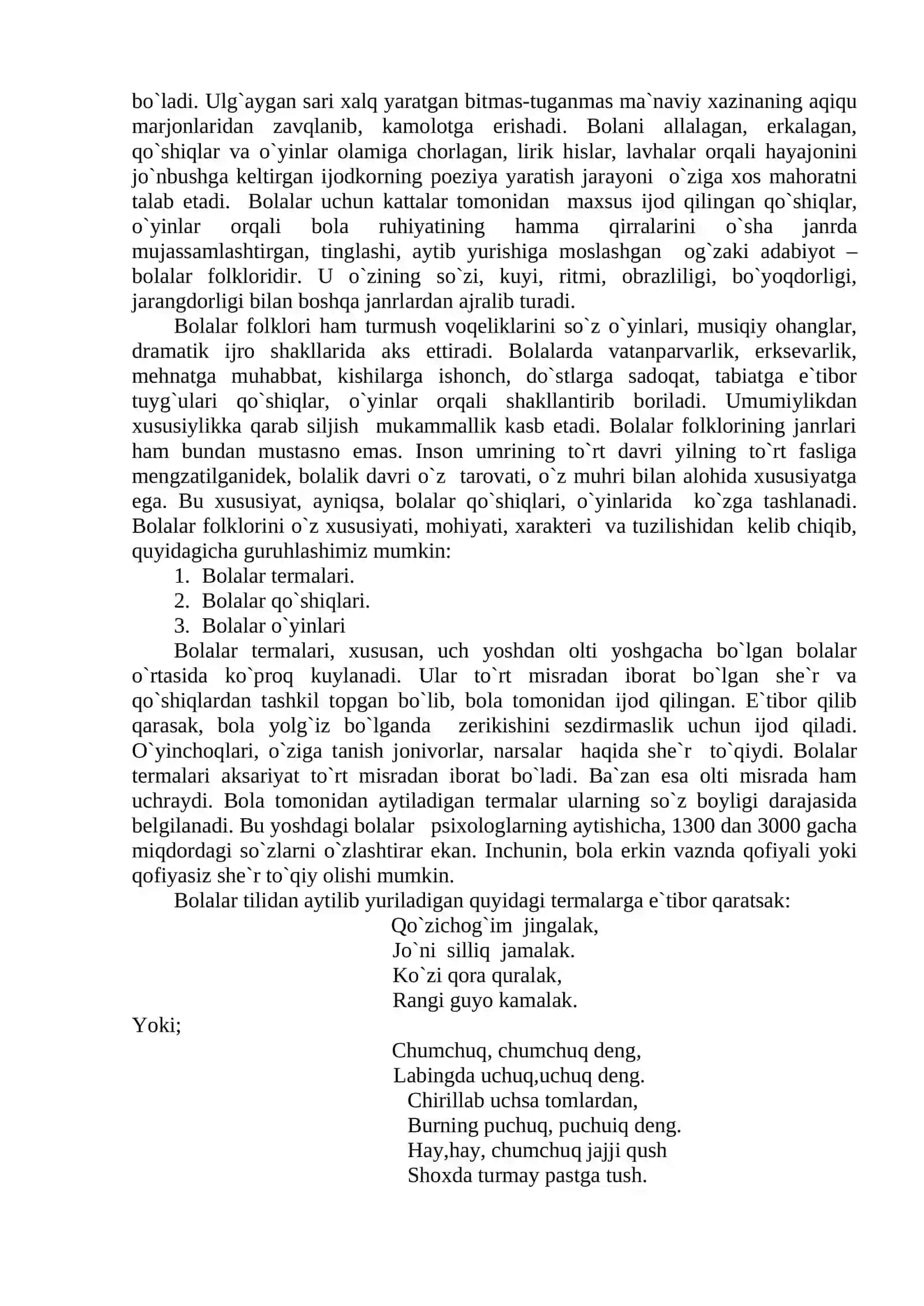 BOLALAR FOLKLORI 4
