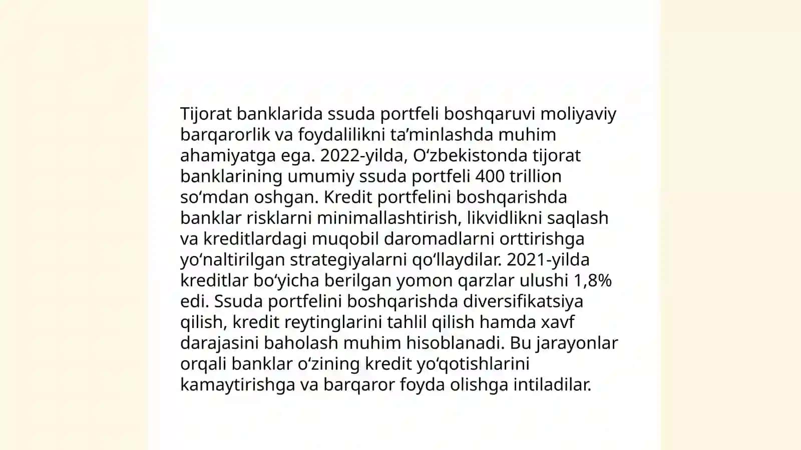 Tijorat banklarining aktiv operatsiyalari 4