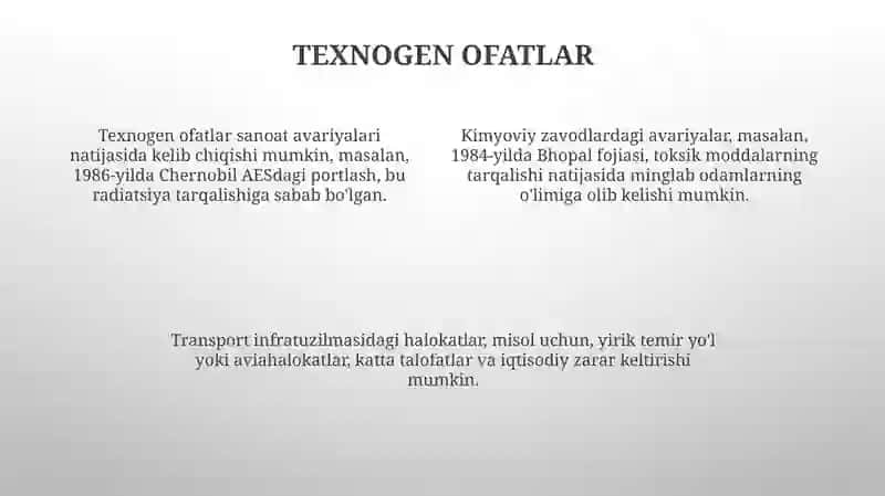 Favqulotda vaziyatlar paydo bo'lish sabablari 4