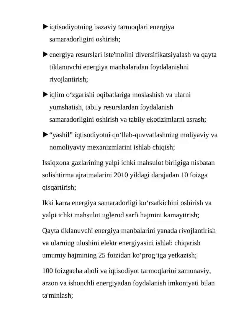 Yashil iqdisodiyotga o`tish siyosatida qo`llanadigan dastaklar 4