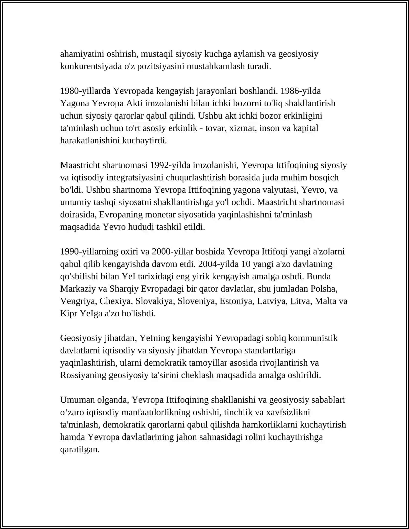 YEVROPA ITTIFOQI VA UNING GEOSIYOSIY TRANSFORMATSIYASI 4
