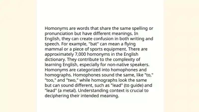 Homophones 4