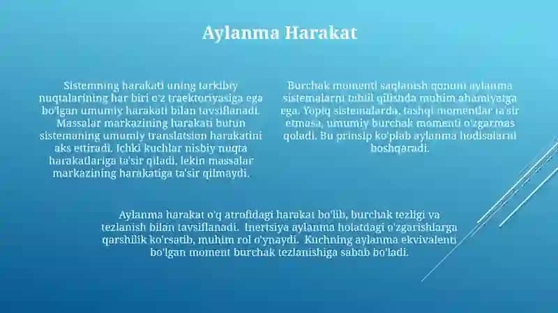Moddiy nuqtalar sistemasining harakati 4