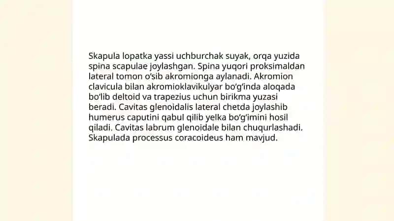 Yelka kamari suyaklari va ularning birikishi. Qo'lining erkin suyaklari tuzilishi 4