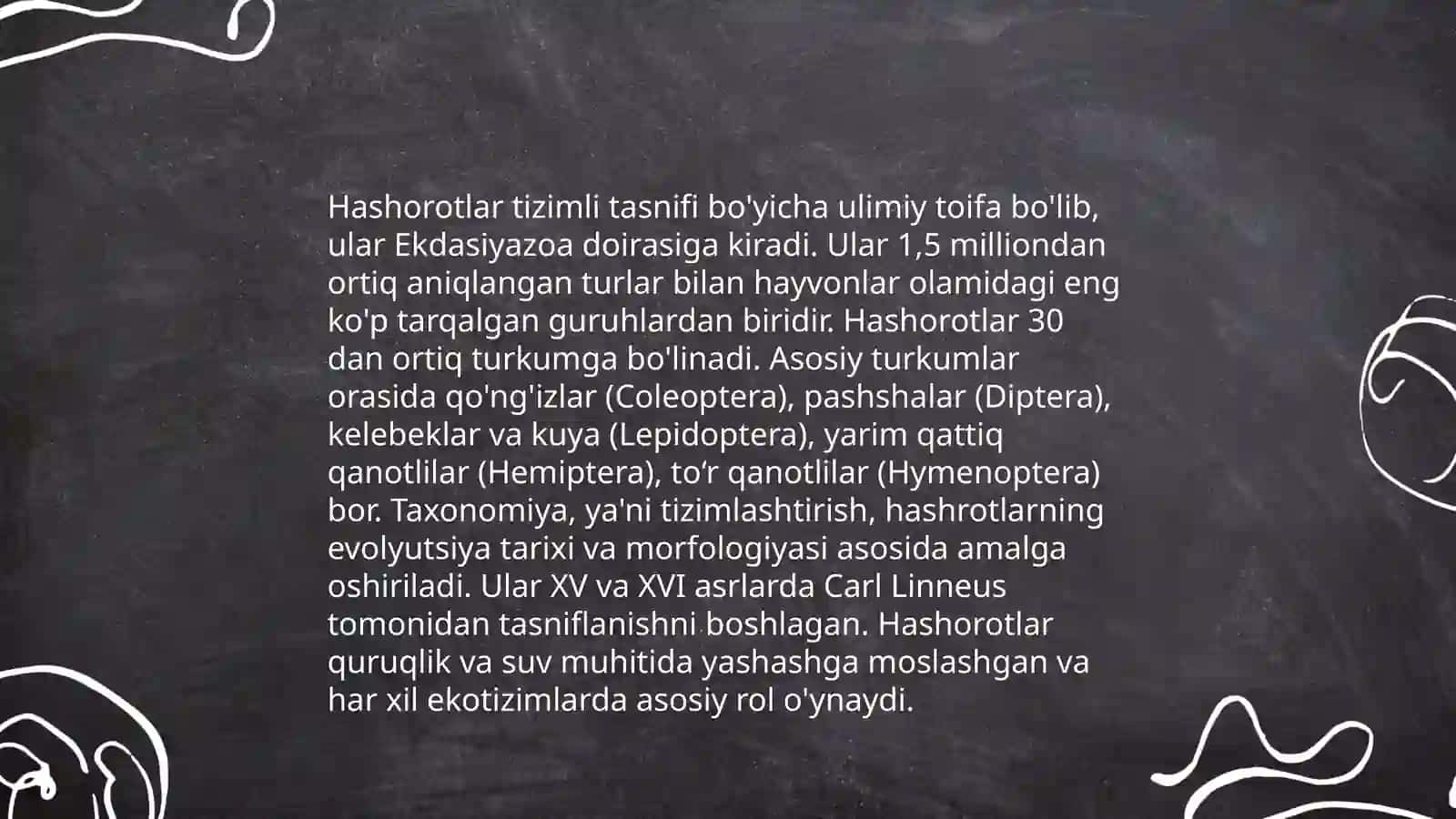 Hashorotlar sistematikasiga oid tadqiqotlarning tahlillari 4