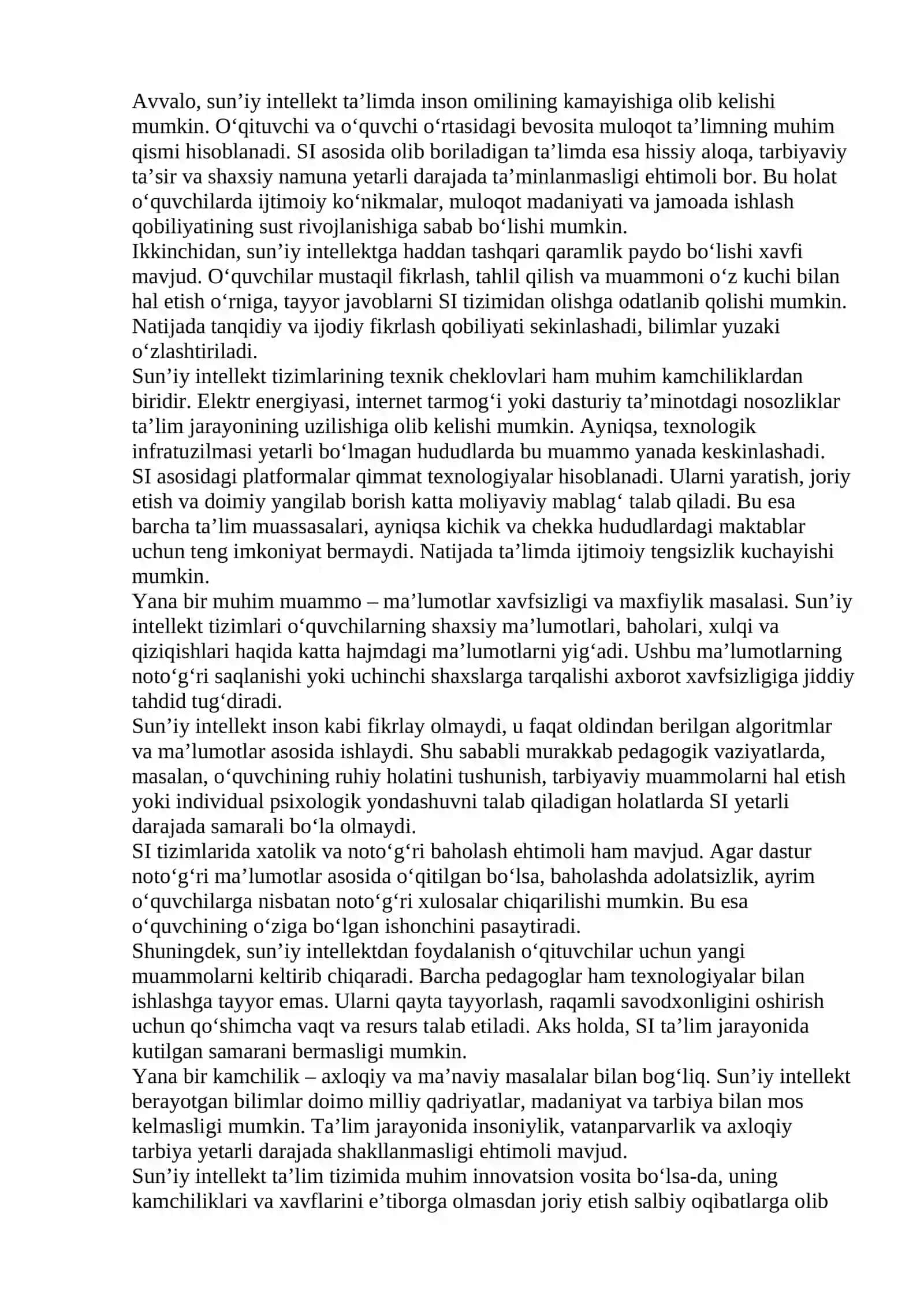 Suniy intellekt asosida talim tizimi 4