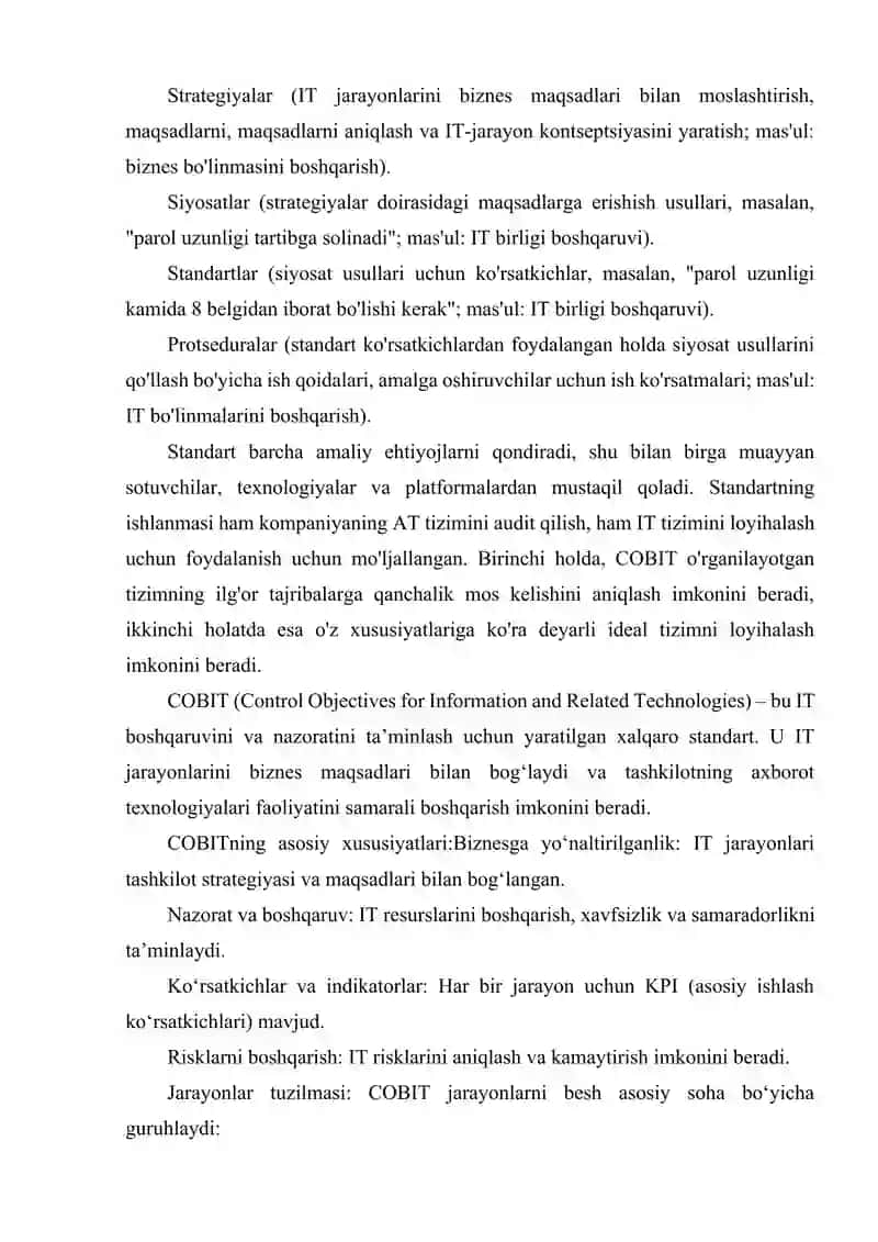 COBIT VA VAL IT STANDARTI TAHLILI 4