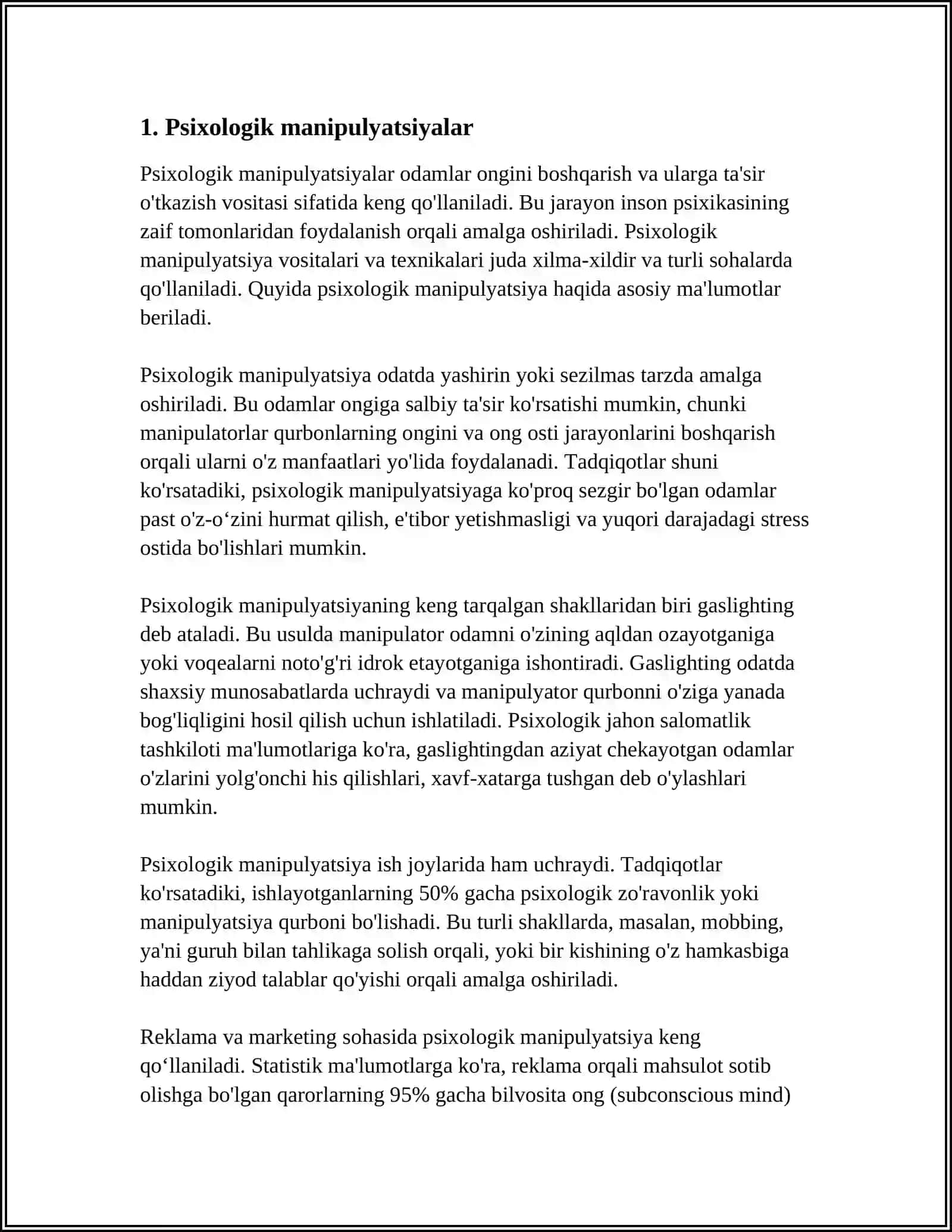 SHAXSGA YO‘NALTIRILGAN AXBOROT:PSIXOLOGIK,DINIY VA MADANIY TAHDIDLAR 4