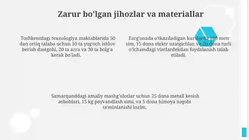 Texnologiya Darslarida Qo'lda Mehnat Qo'llash Shartlari 4