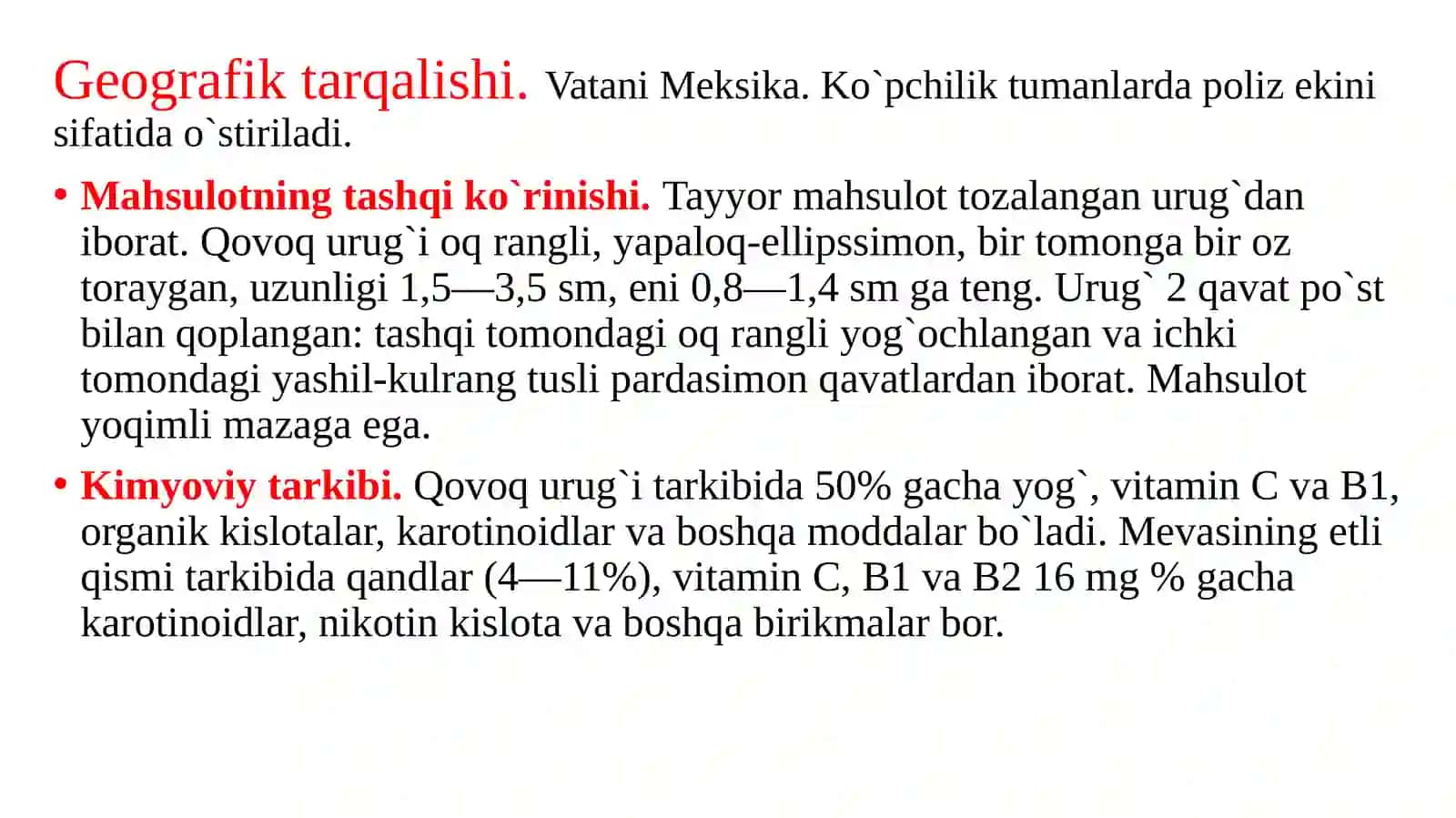 Xalq tabobatida ishlatiladigan introdutsent (Chet el florasiga mansub) dorivor o`simliklar 4