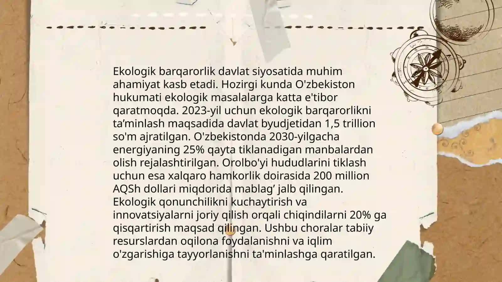 Davlatning tabiiy resurslaridan foydalanish va ekologiya siyosati 4