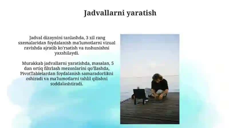 Hisobotlar tayyorlash Microsoft Excel dasturida 4