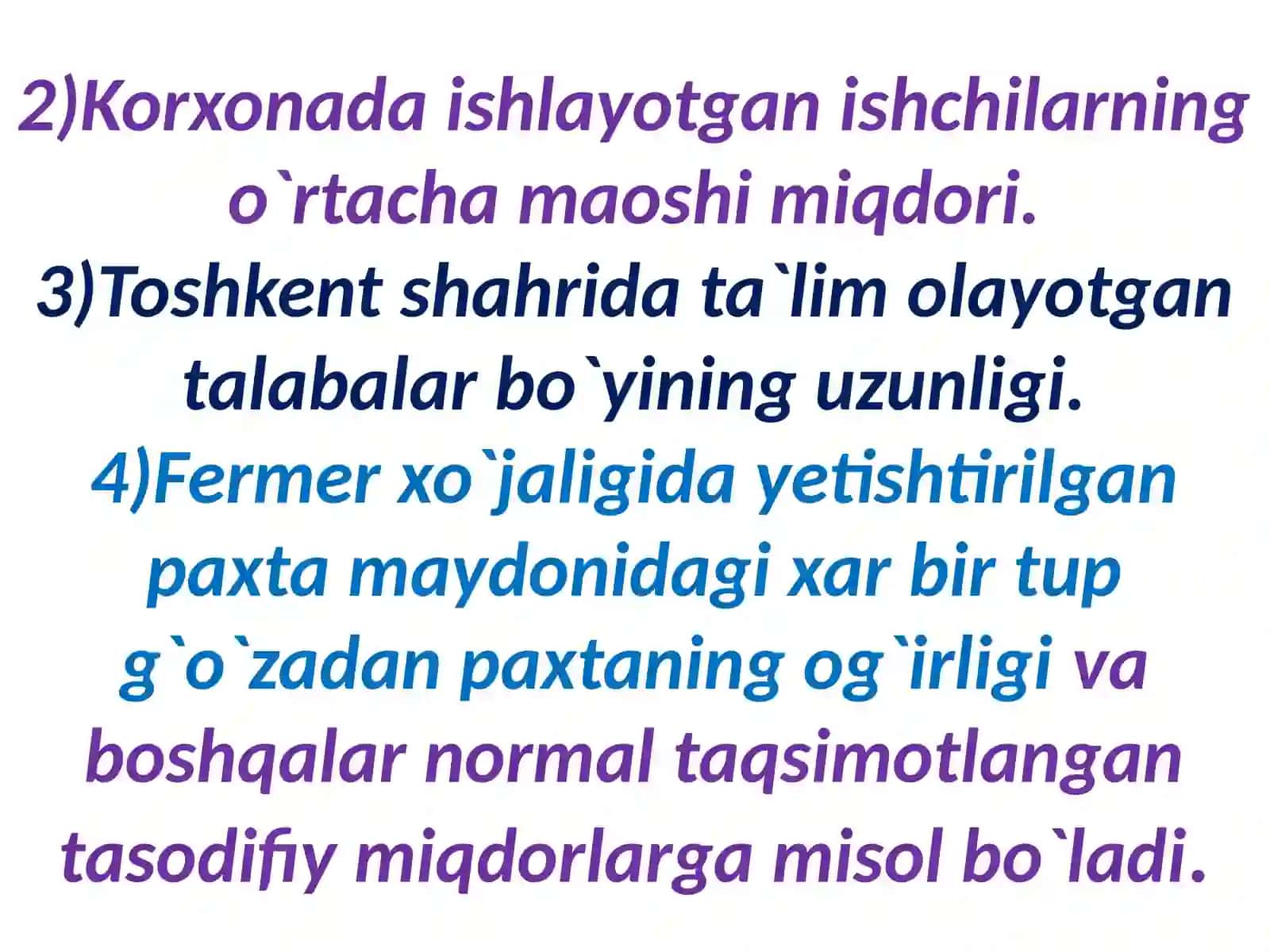 Normal taqsimot va uning tadbiqlari 4