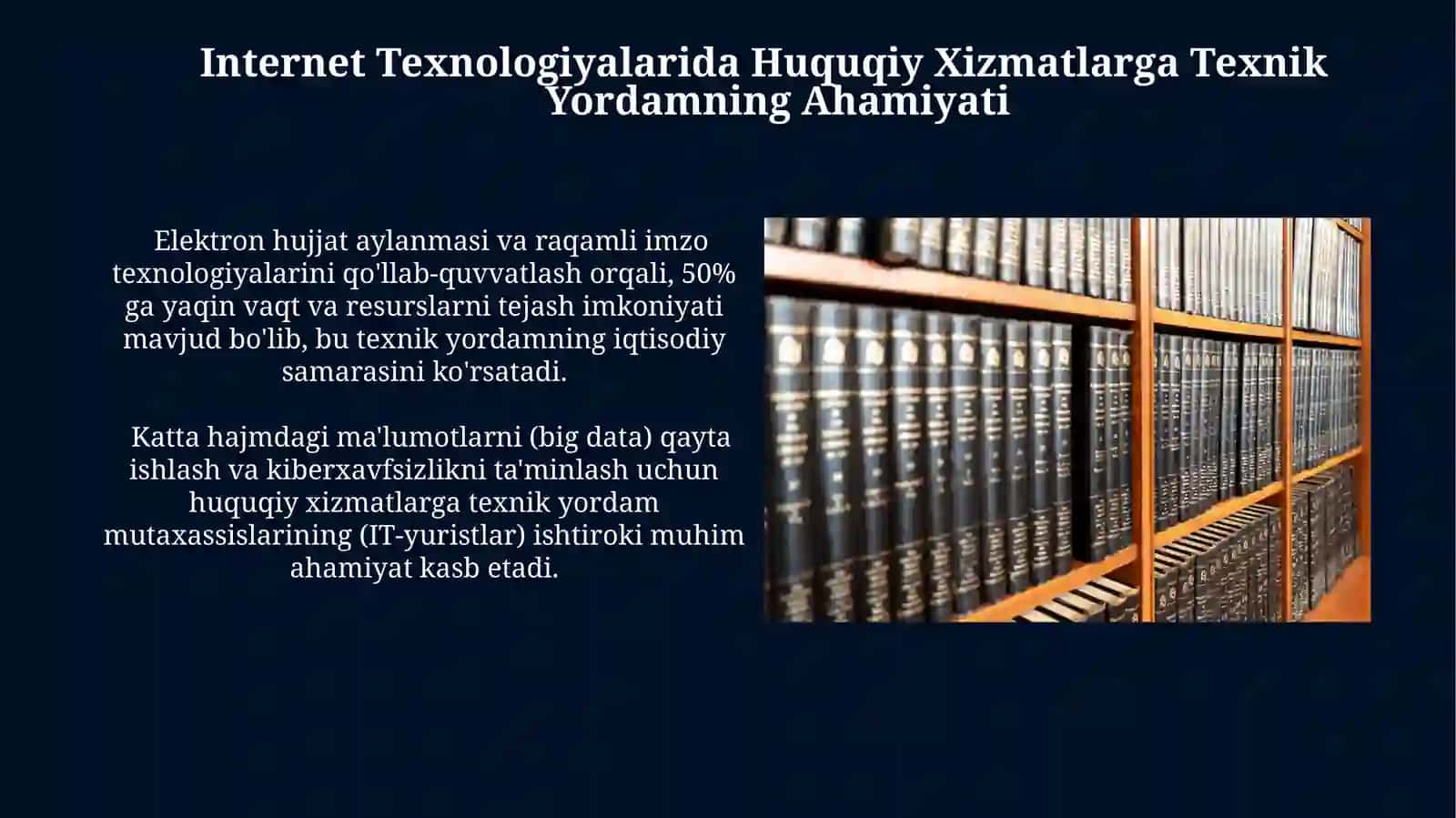 Internet texnologiyalarida yuridik xizmatlarning texnik ta'minoti 4