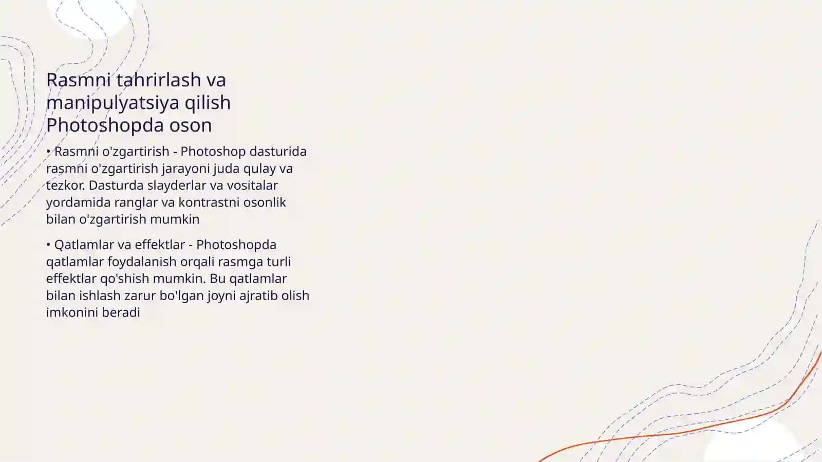Adobe Photoshopda grafik dizayn asoslarini o'rganish 4