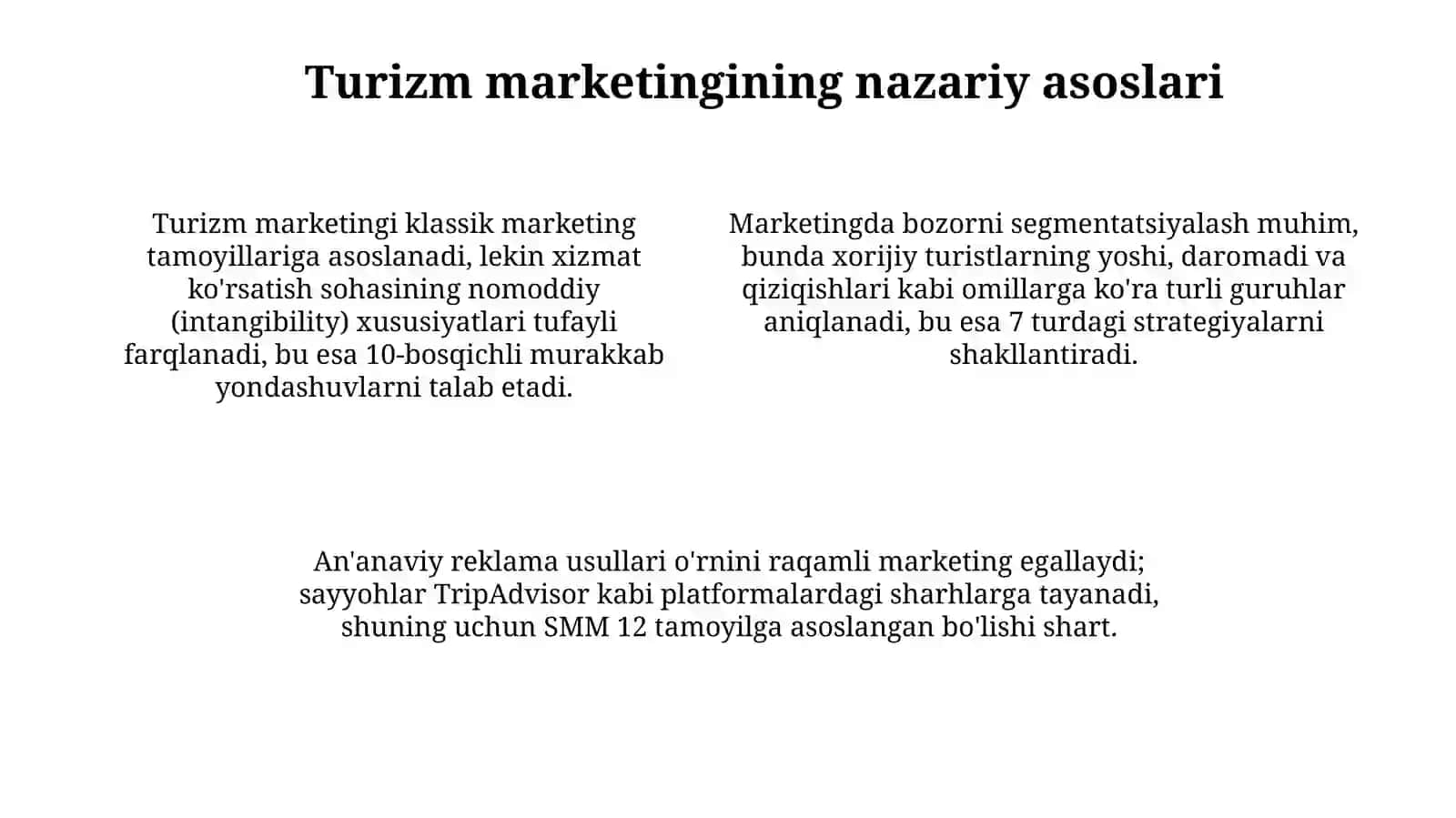 Marketing rejalashtirish asoslarini o'rganish 4