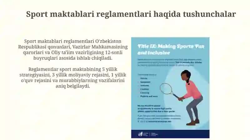 Sport maktablarining turlari va ularning nizomlari haqida tushunchalar 4