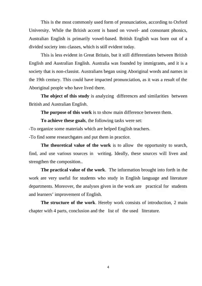 VARIANTS OF ENGLISH OF WEST GERMANIC 4