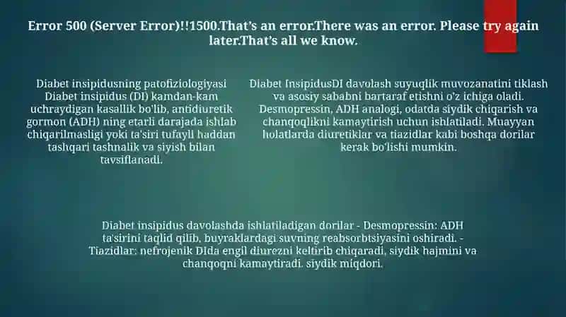 Qandsiz Diabetni Davolashda Ishlatiladigan Dori Vositalari 4