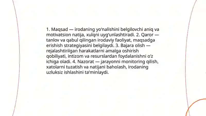 Shaxsning irodaviy xususiyatlari va ularning tuzilishi 4