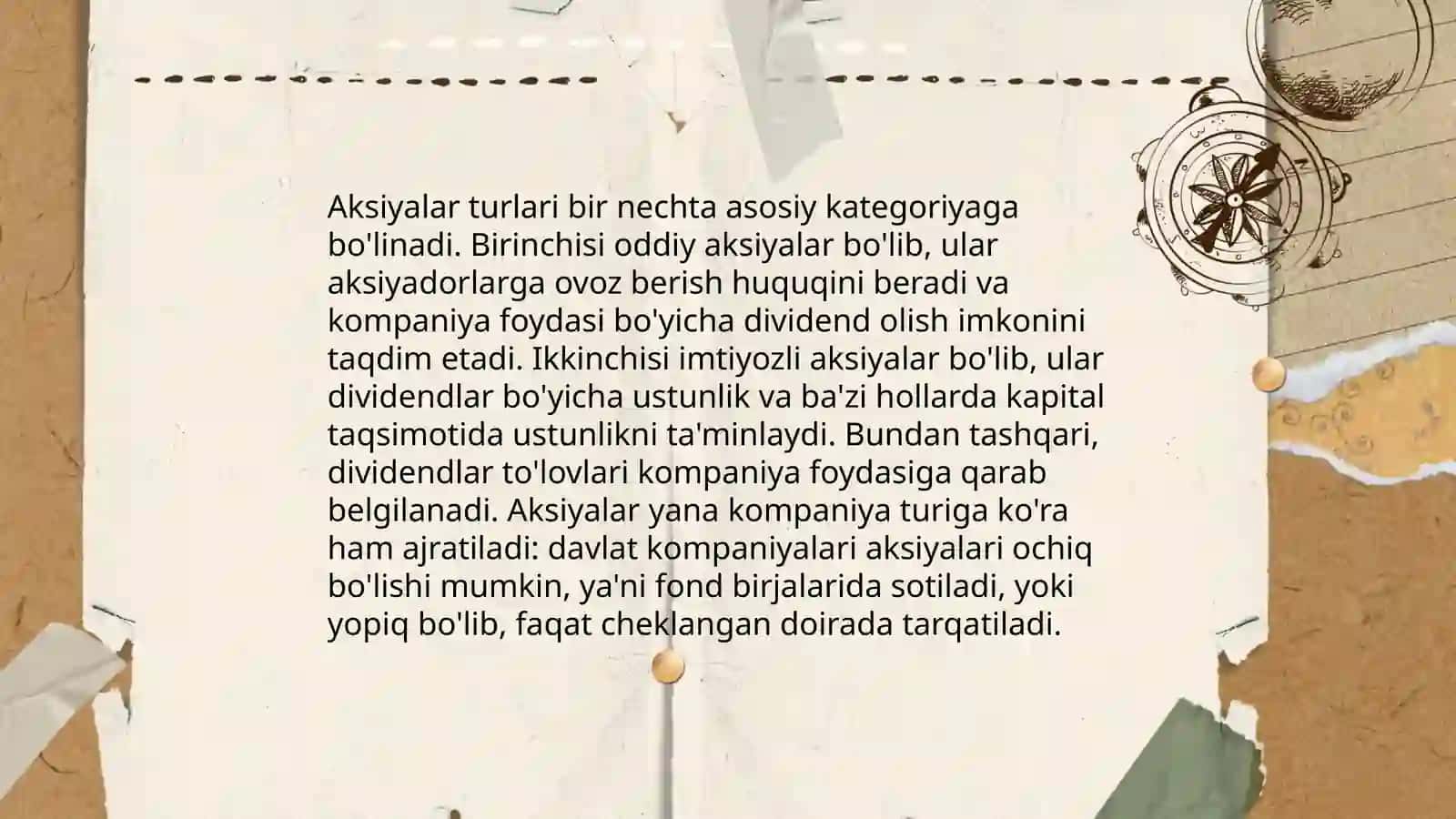 Aksiya qiymati baholash nazariya asoslari 4