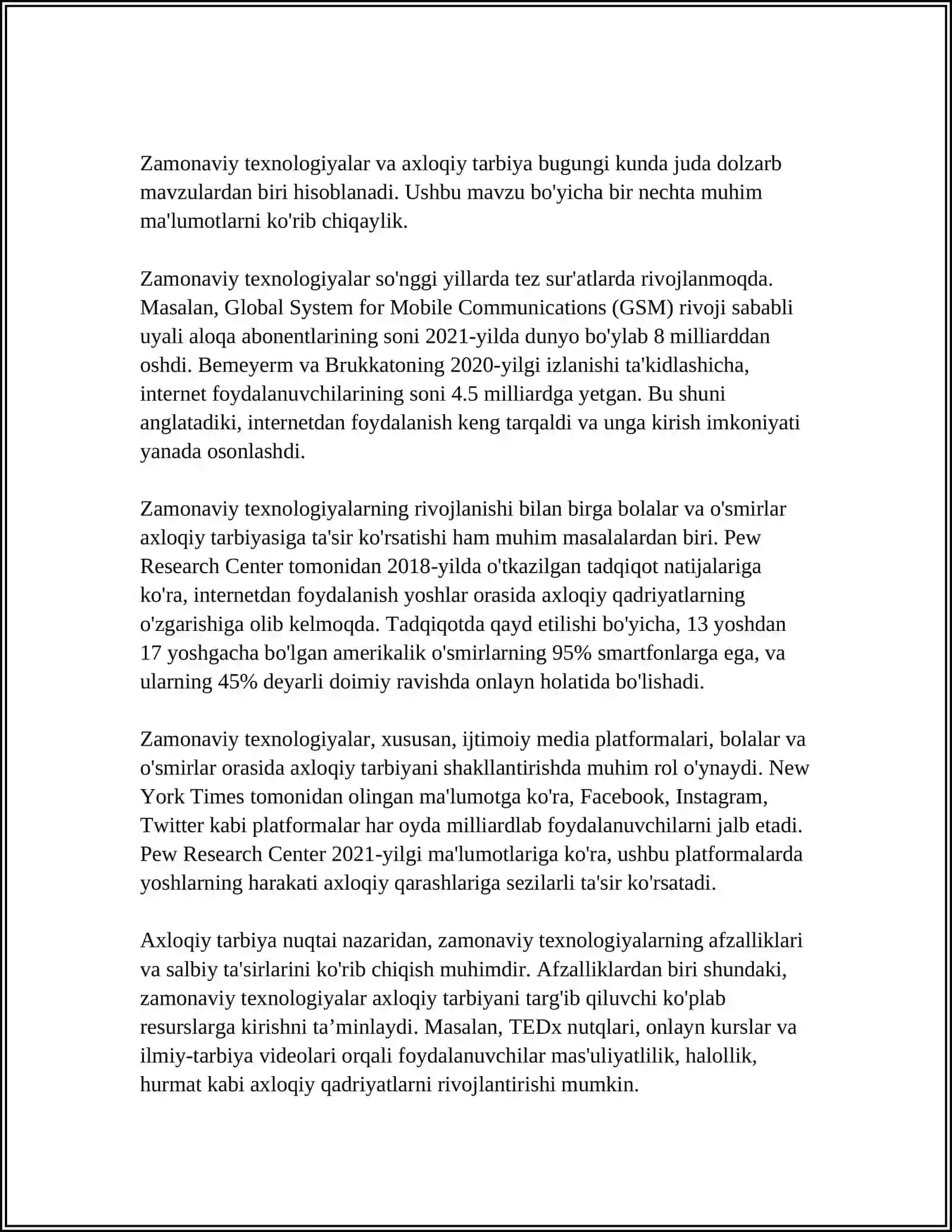 ZAMONAVIY AXLOQIY TARBIYANING YUTUQLARI VA KAMCHILIKLARI 4