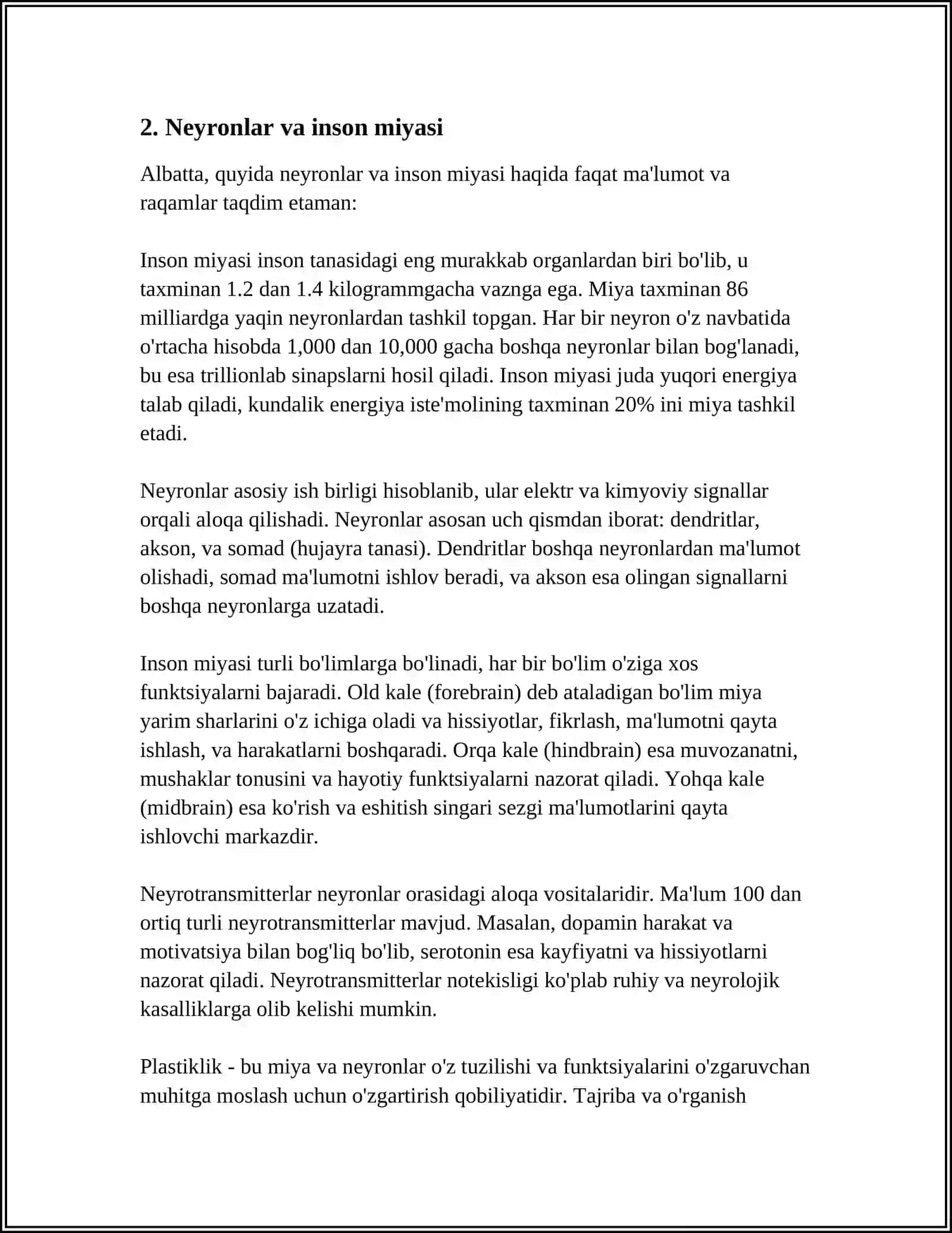 SUNʼIY NEYRON TARMOQLARGA KIRISH. ENG SODDA PERSEPTRON 4